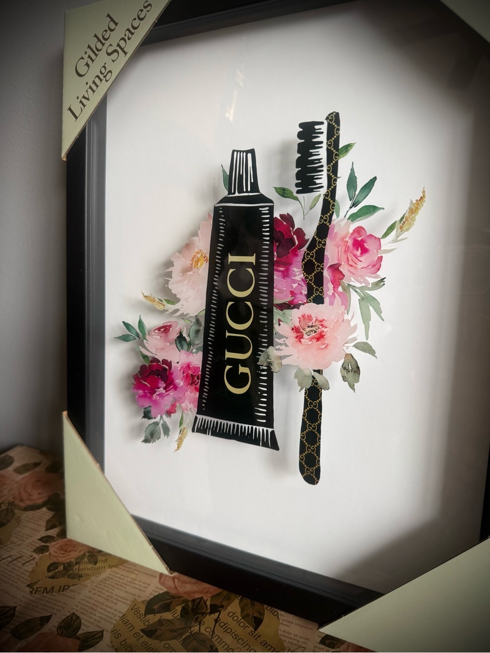 Gucci Pedestal Basin & Toothpaste Tube w/ Florals - Picture 4 of 6